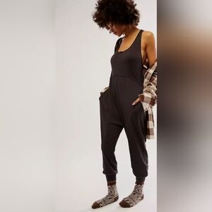 NWOT Intimately Free People Downtime Romper Washed Black Sz XS